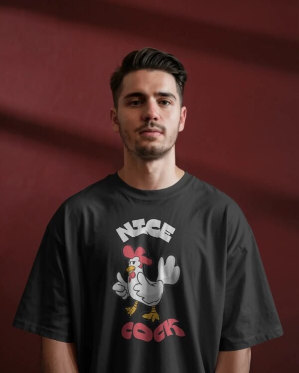 Nice Cock Organic Cotton T-Shirt - Image 3