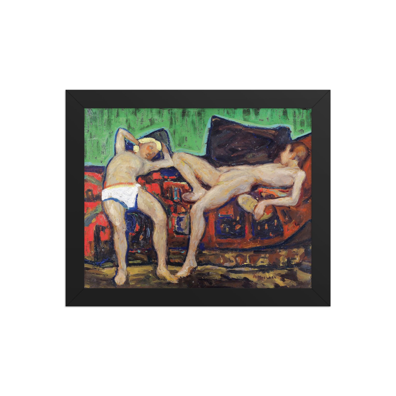 Two Resting Nudes Framed Fine Art Poster