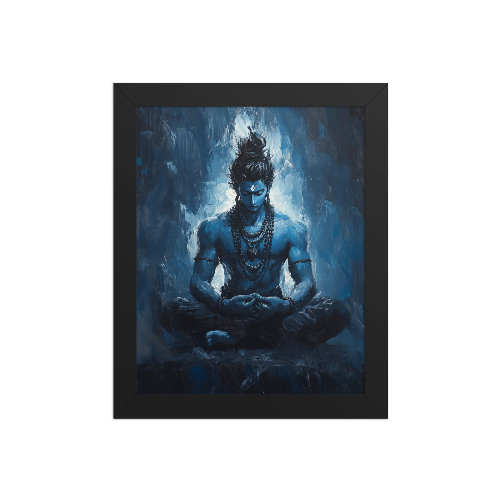 Shiva in Blue Framed Poster Print