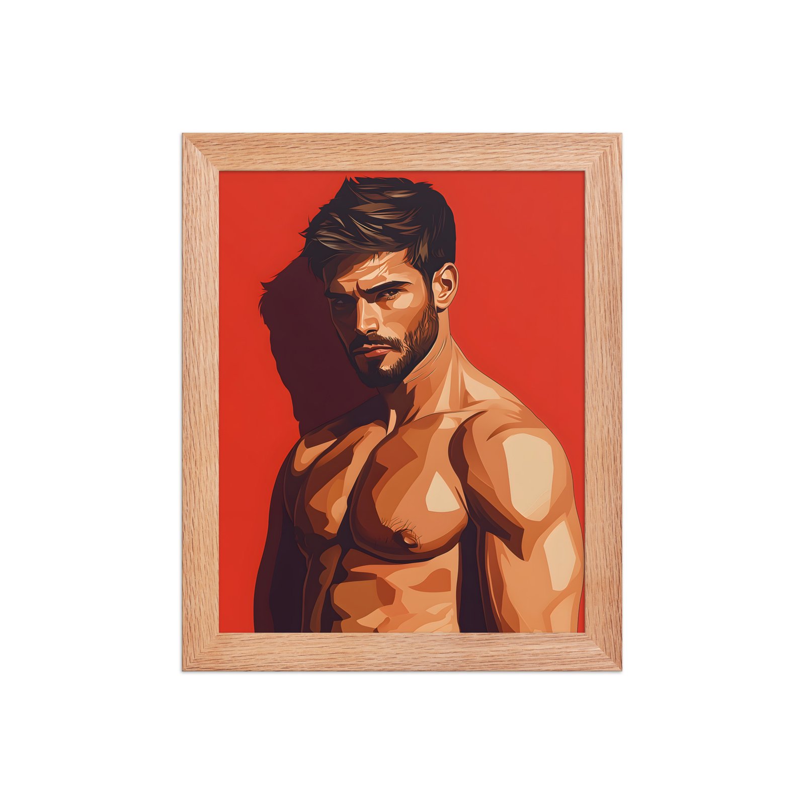 Red Dawn AI Art Framed Poster