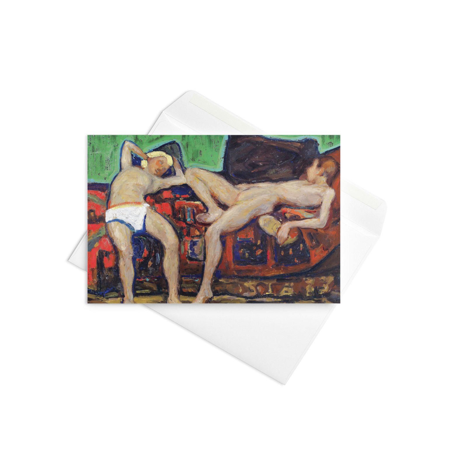 Two Resting Nudes Fine Art Greetings Card
