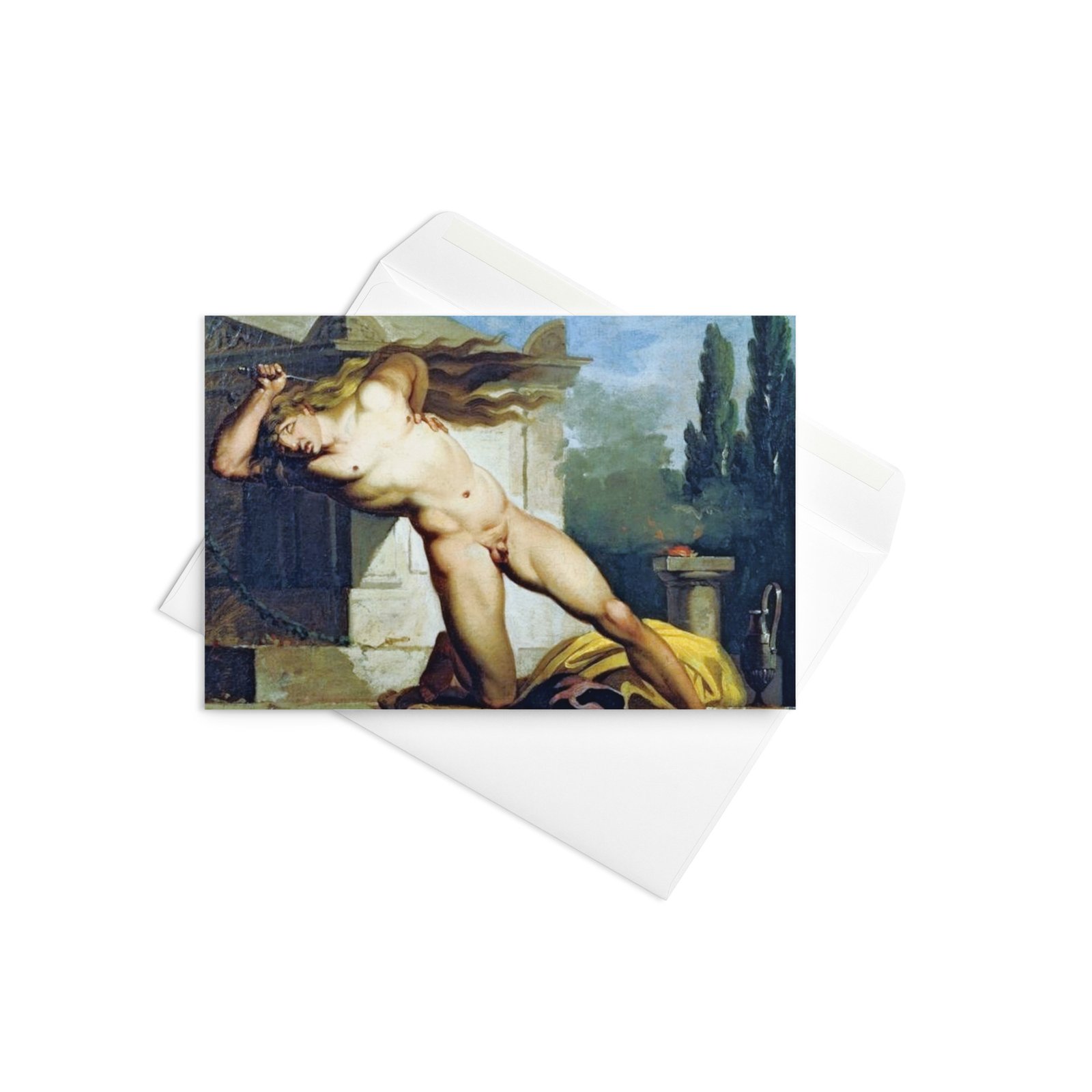 Adrastos Slays Himself Fine Art Greetings Card