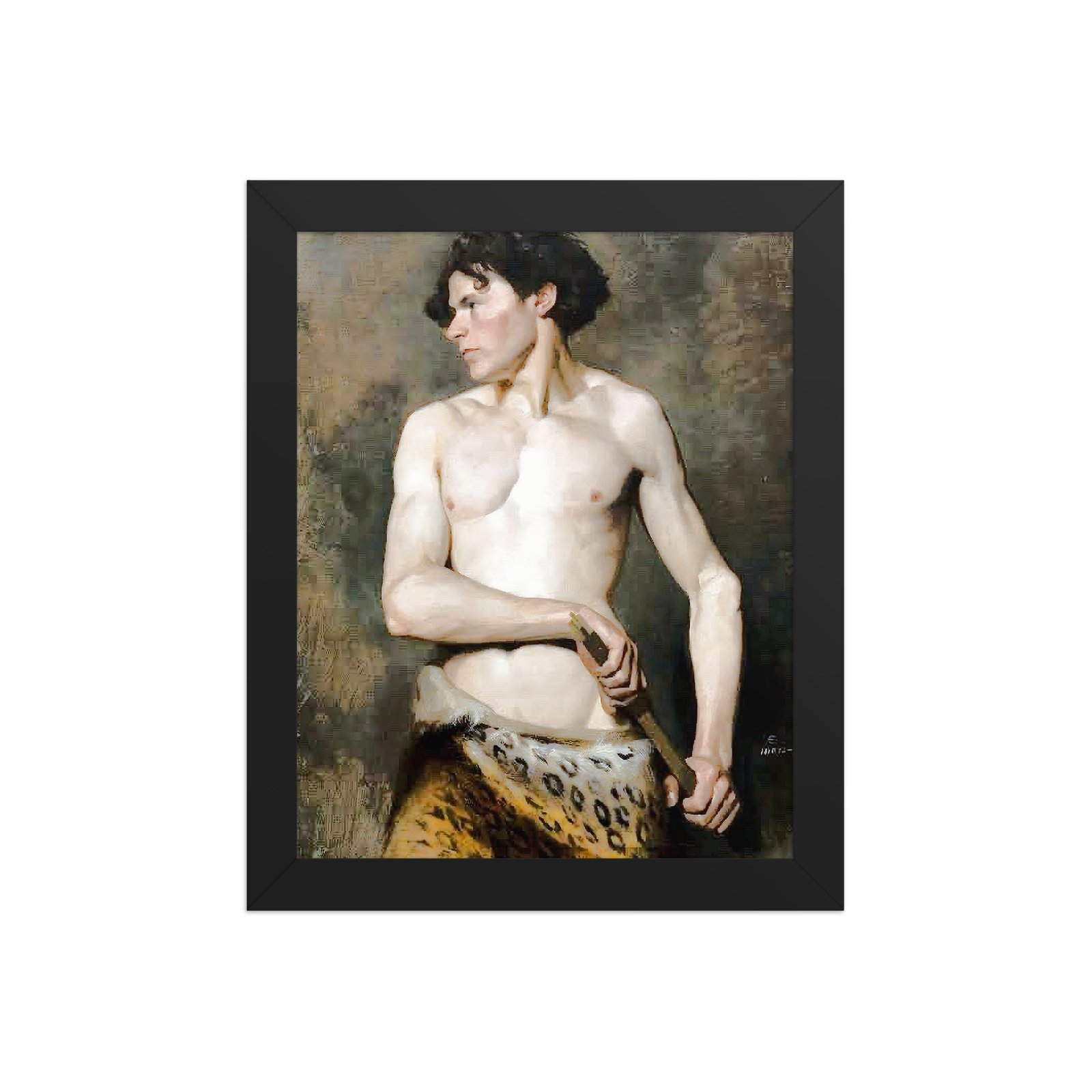 The Man in Leopard Skin Fine Art Framed Poster