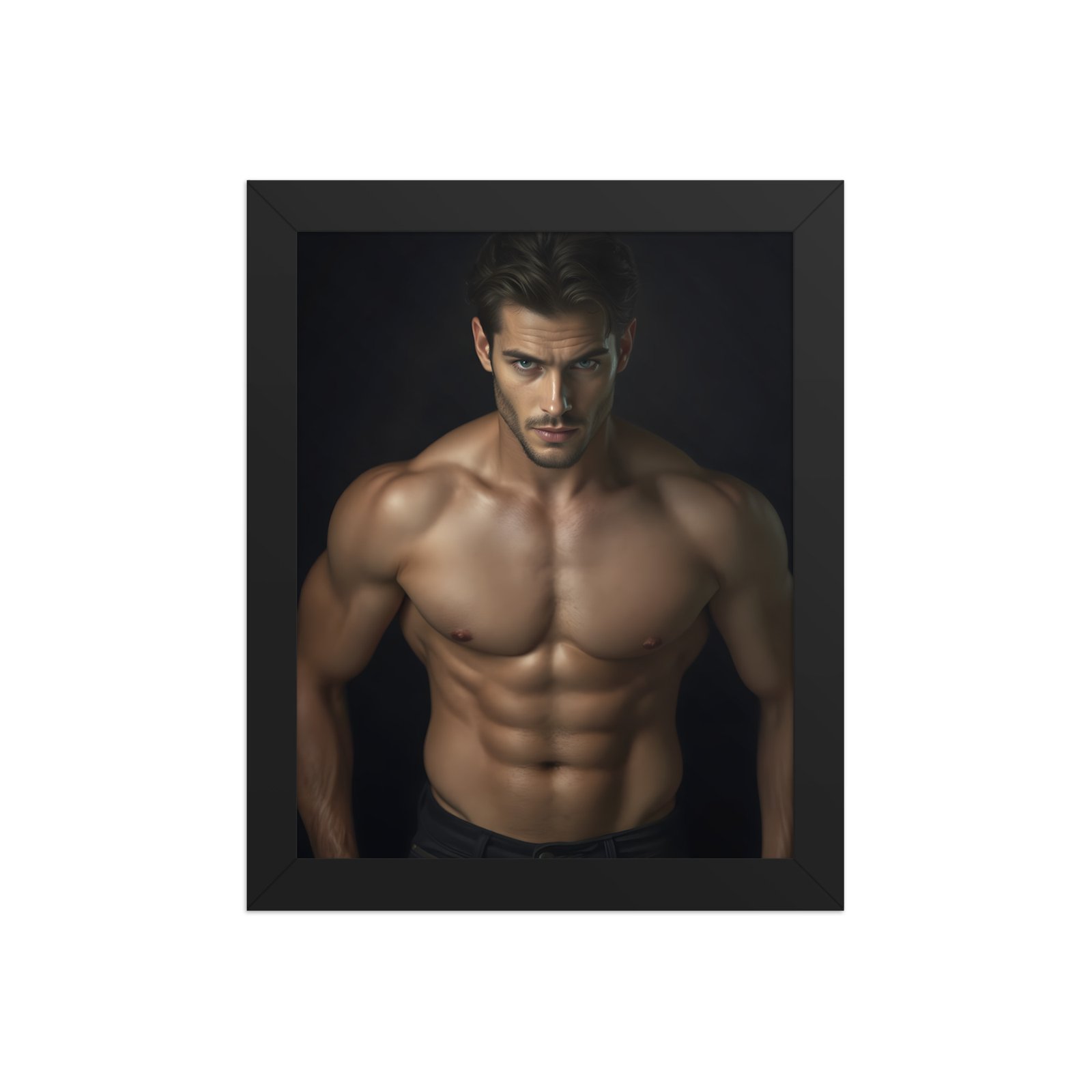 Mean and Moody Hot Guy Framed Poster