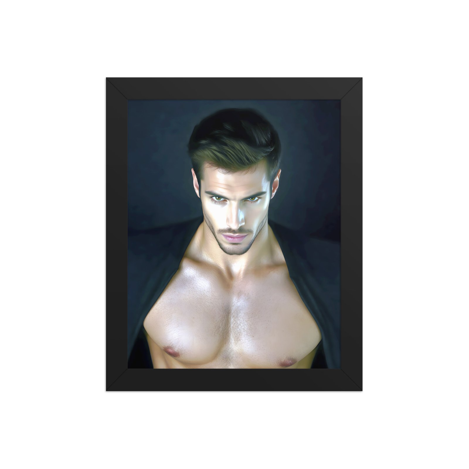 Sultry Stare Hot Guy Framed Poster