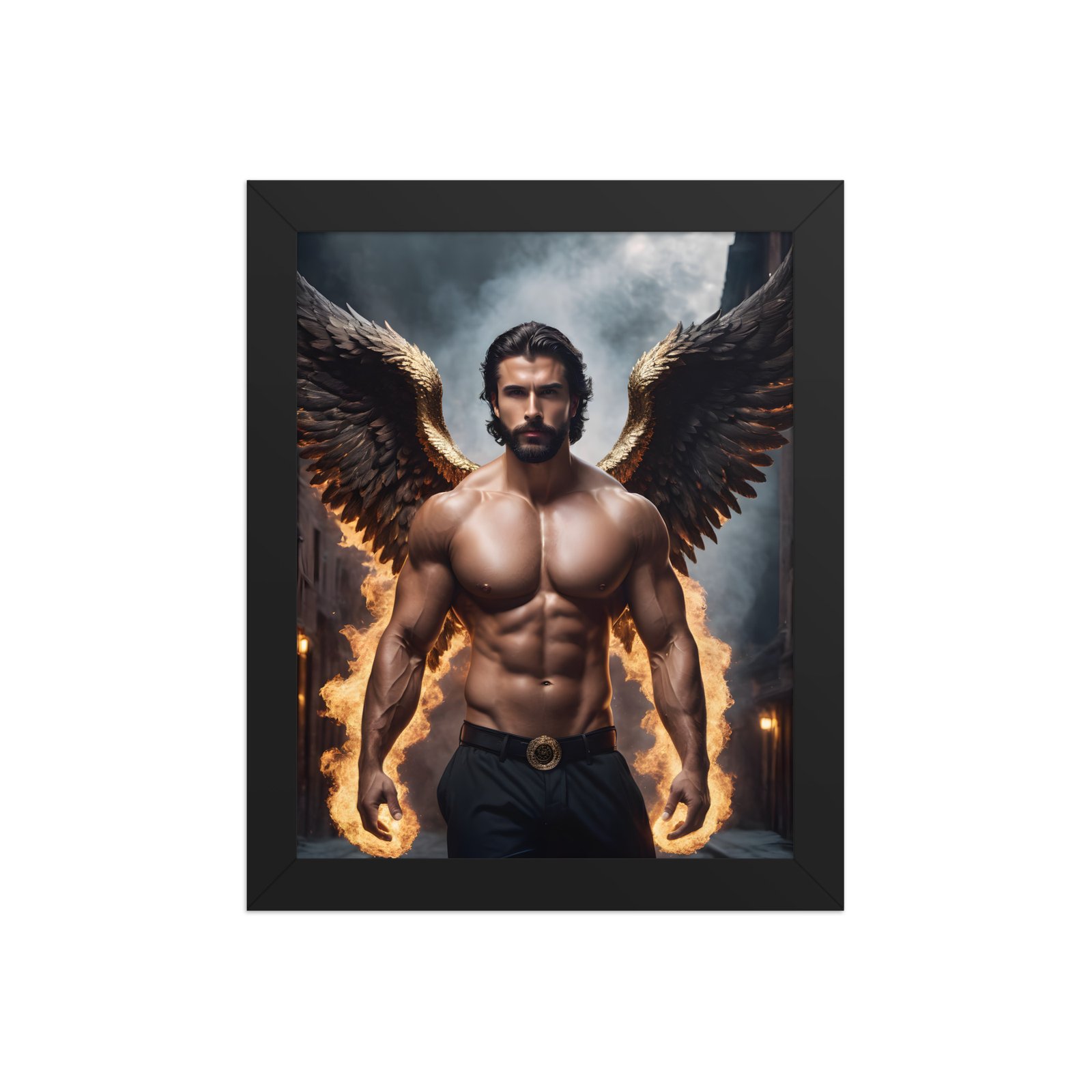 Guardian Angel Hot Guy Framed Poster