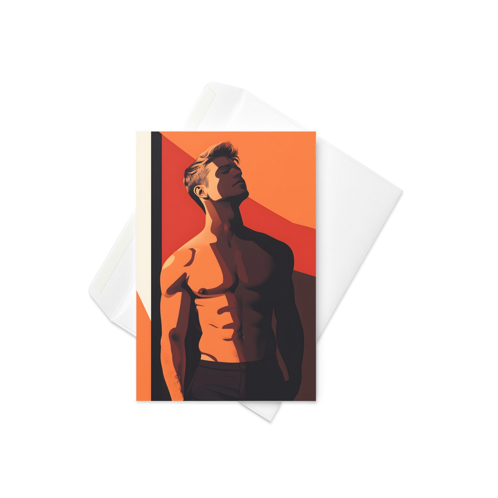 Orange Erotica Greetings Card