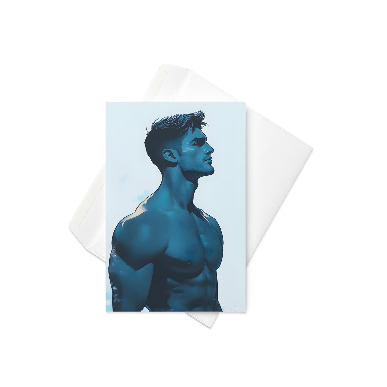 Bulges in Blue Greetings Card