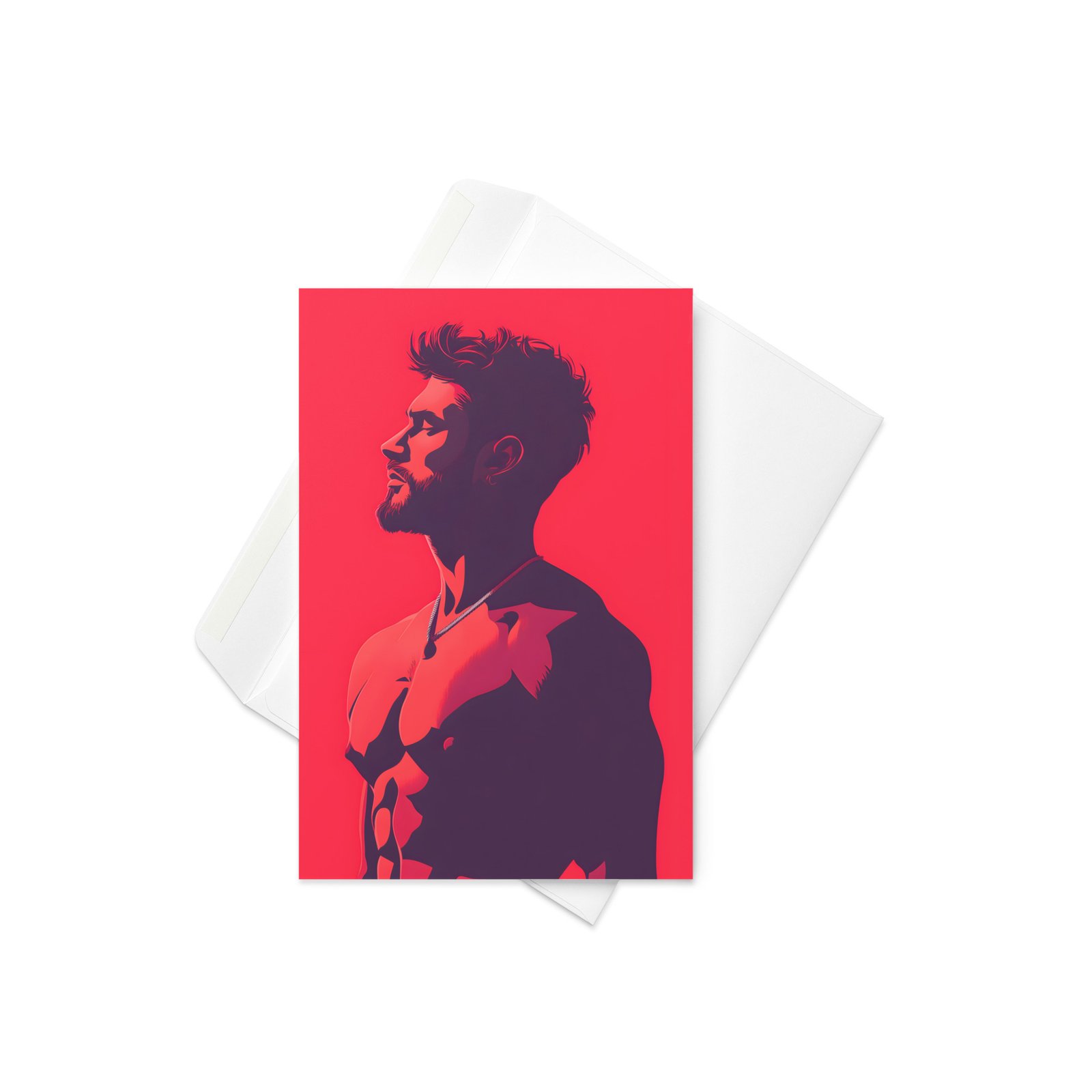 Red Rough and Ready Greetings Card