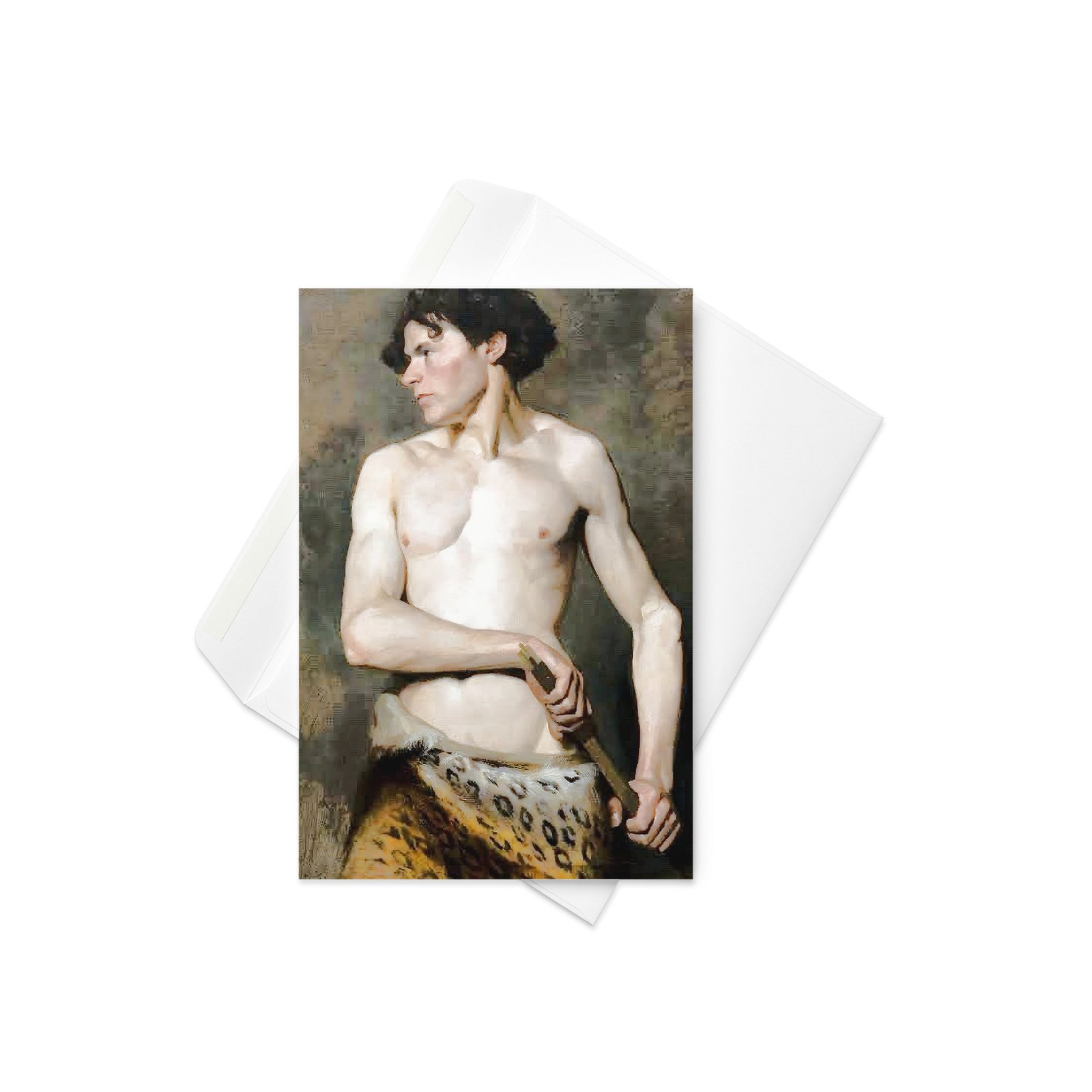 The Man in Leopard Skin Fine Art Greetings Card