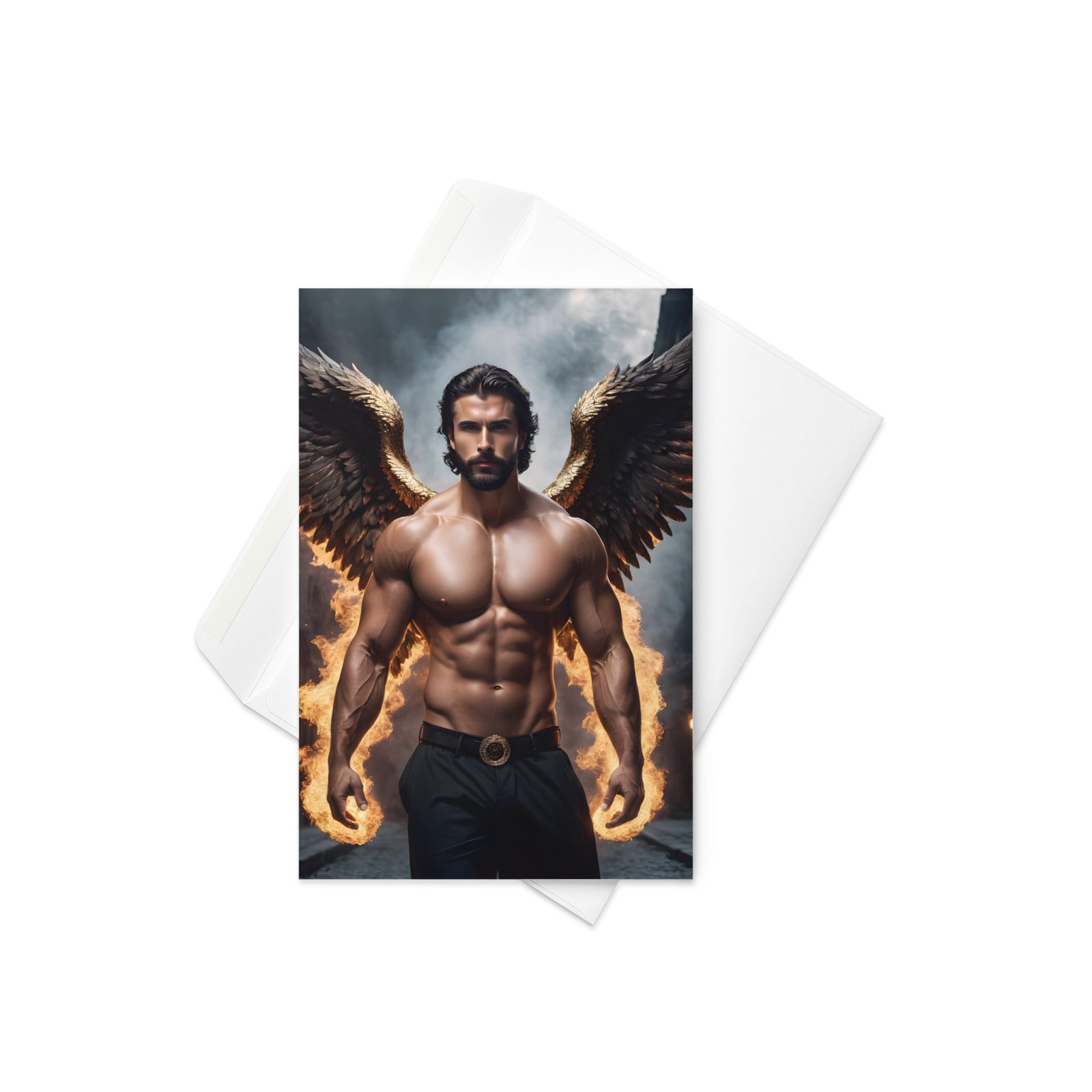 Guardian Angel Hot Guy Greetings Card