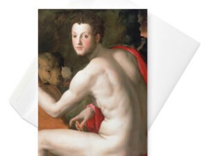 Portrait of Cosimo I de' Medici as Orpheus Fine Art Greetings Card
