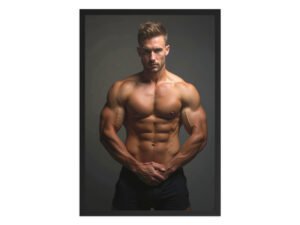shirtless man poster