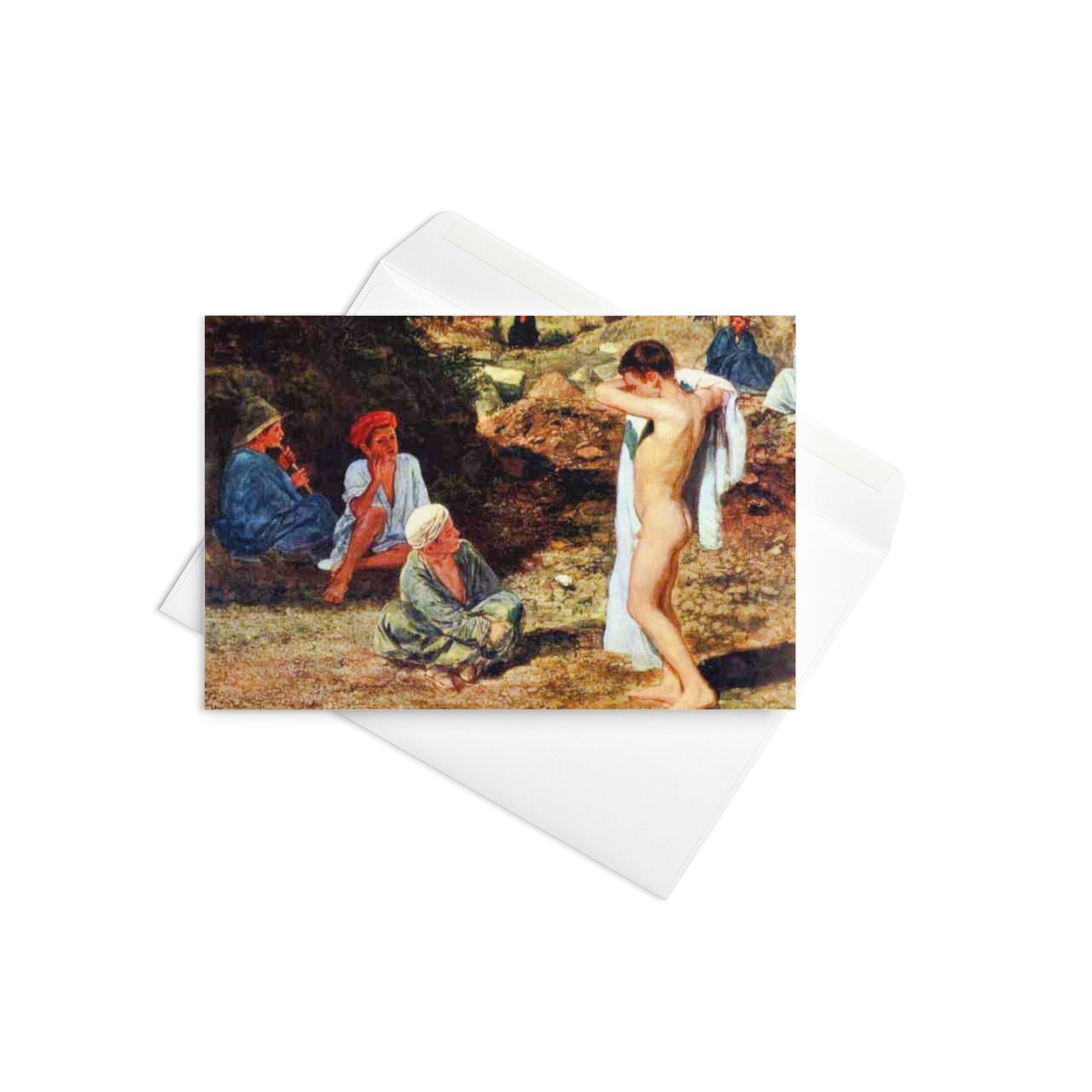 Seven Boys Fine Art Greetings Card