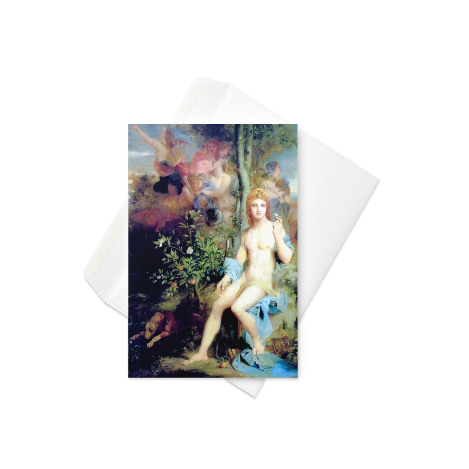 Apollo and the Nine Muses Fine Art Greetings Card