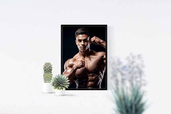 shirtless man poster