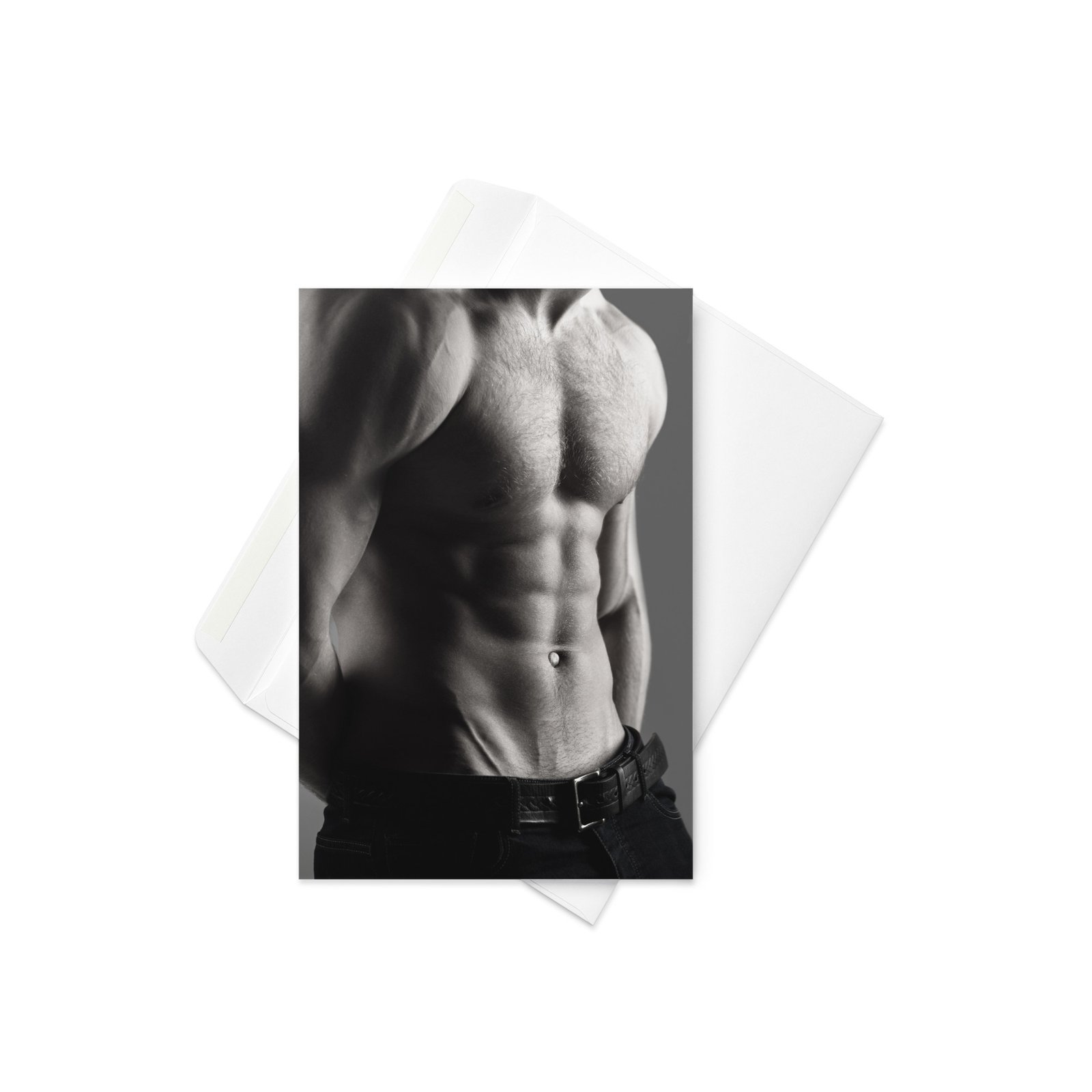 Monochrome Male Greetings Card